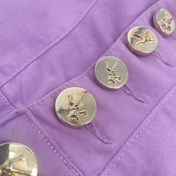 NWT Lavender RHERO Denim Romper With Gold Accents - Picture 5 of 16